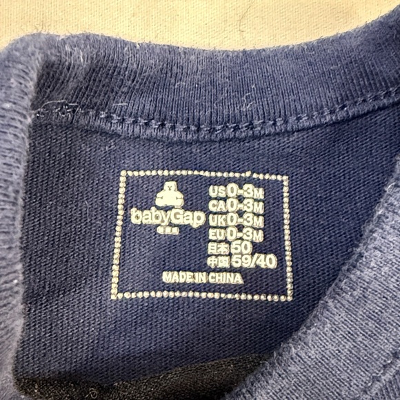 GAP Infant 3-piece Set - Navy, Gray, and Multicolor Stripes - Picture 3 of 7